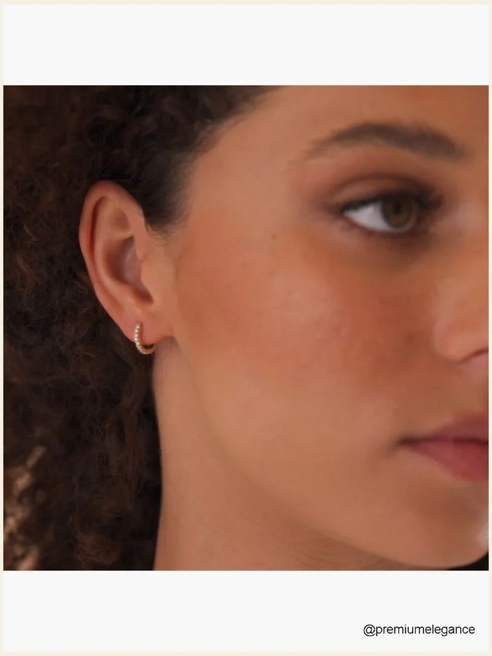 14K Gold Plated Cubic Zirconia Huggie Stud Earrings Cuffs